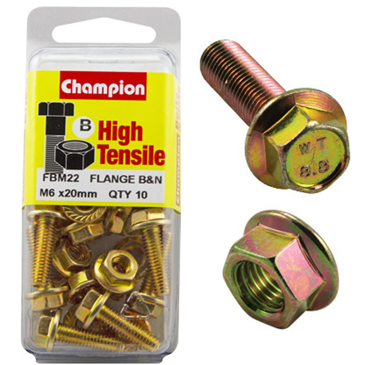 Champion Flange Bolts FBM22 M6x20, , scanz_hi-res