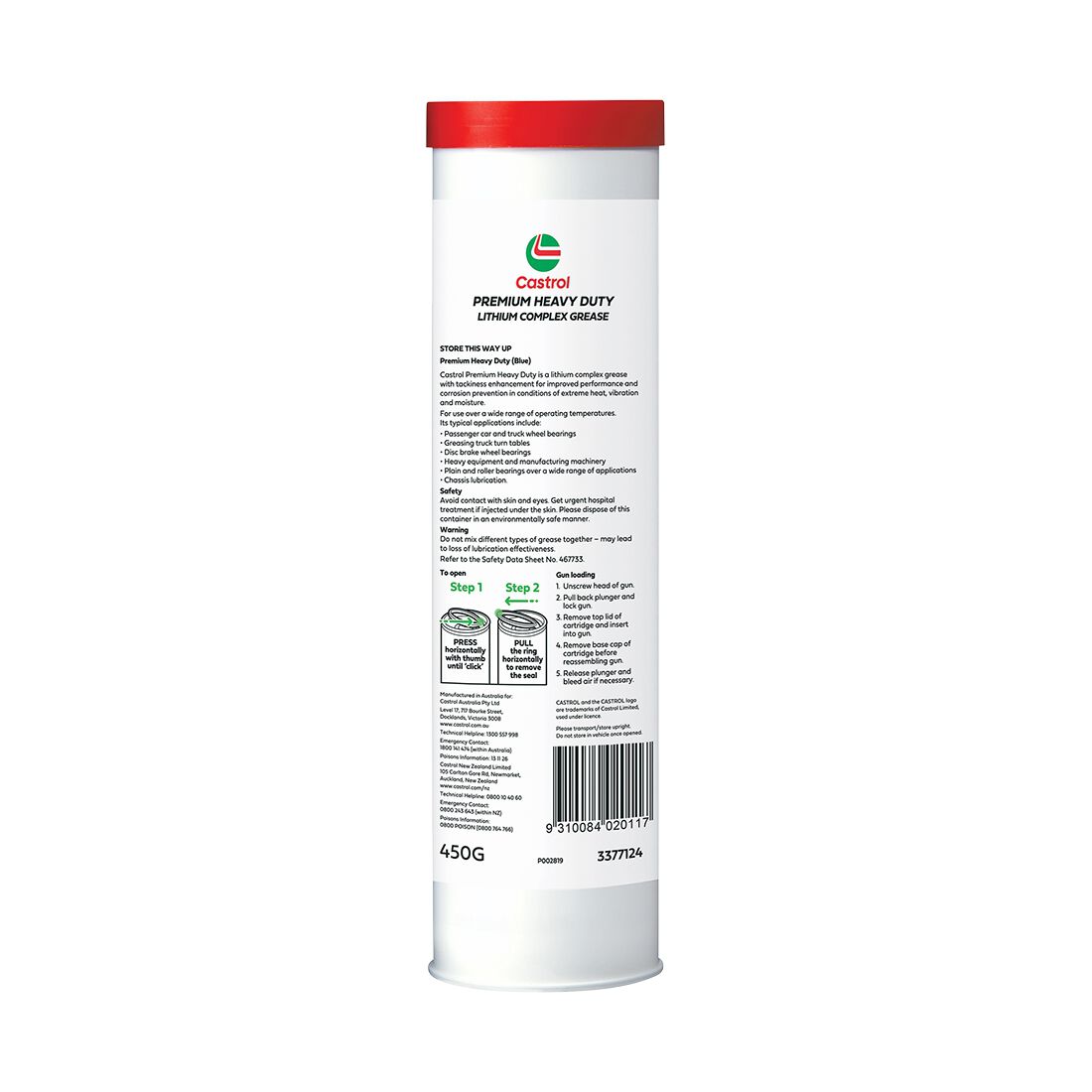 Castrol Grease Cartridge High Temp 450g, , scanz_hi-res