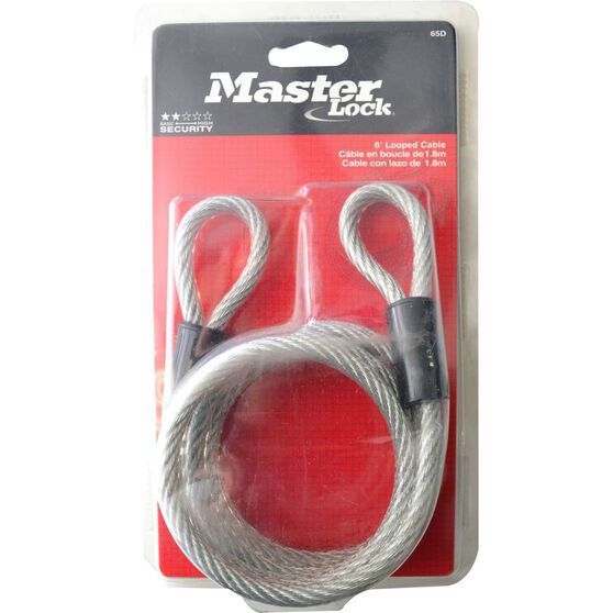 Masterlock Woven Steel Looped Cable 6mm x 1.8m, , scanz_hi-res