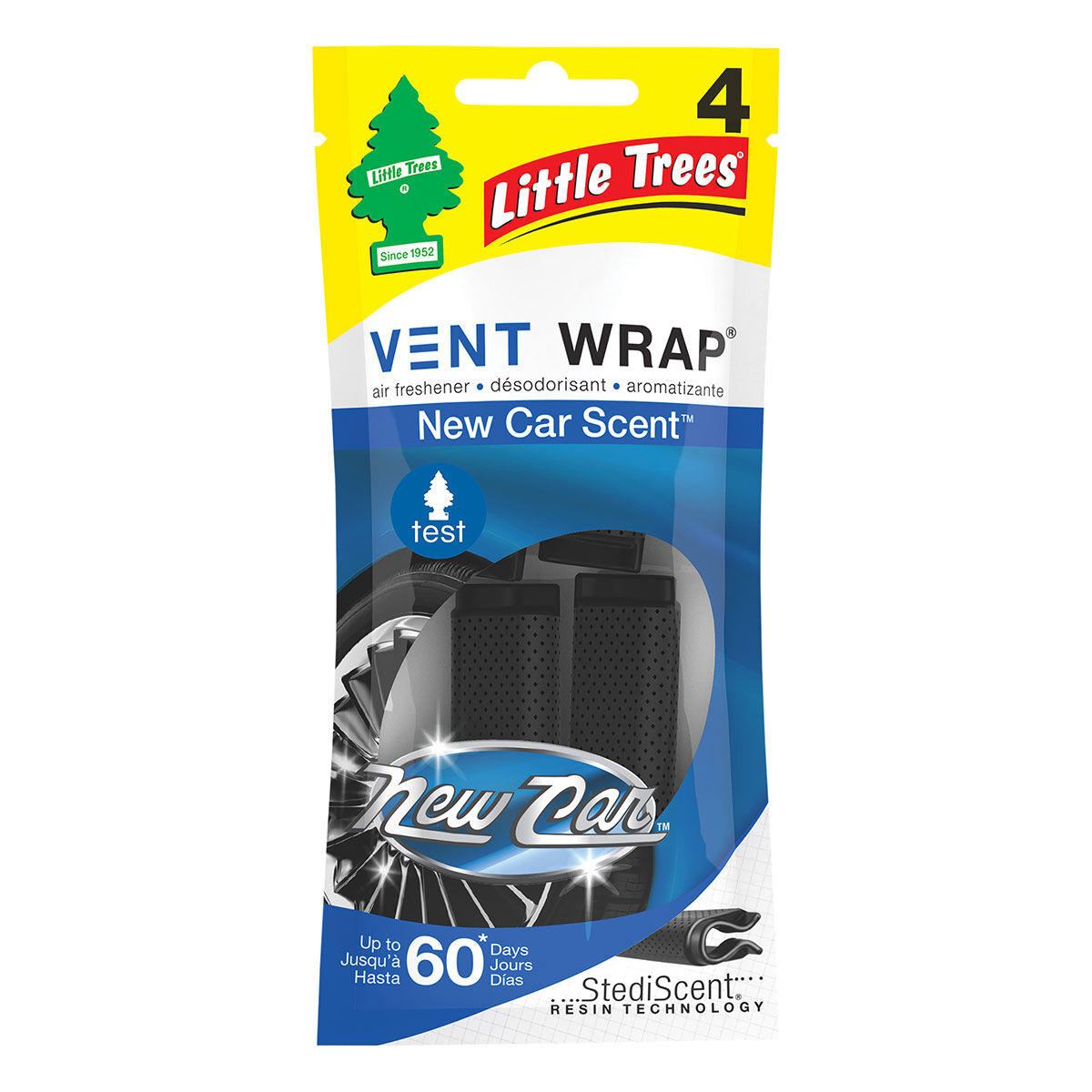 Little Trees Vent Wrap Air Freshener - New Car 4 Pack, , scanz_hi-res