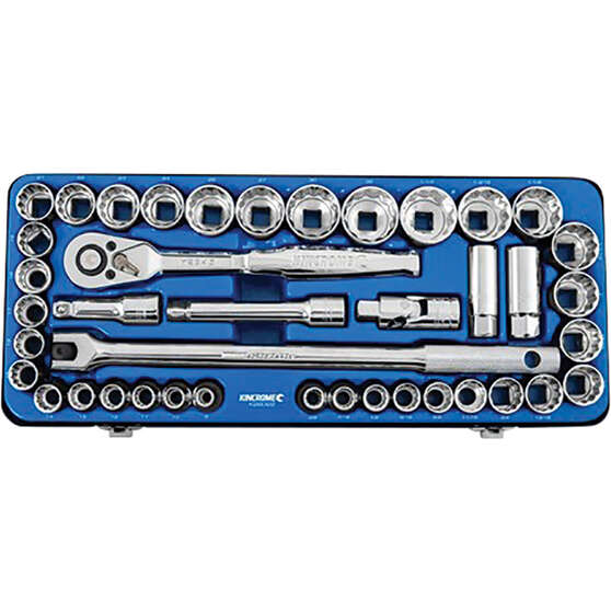 Kincrome Socket Set 1/2" Drive Metric/SAE 42 Piece, , scanz_hi-res