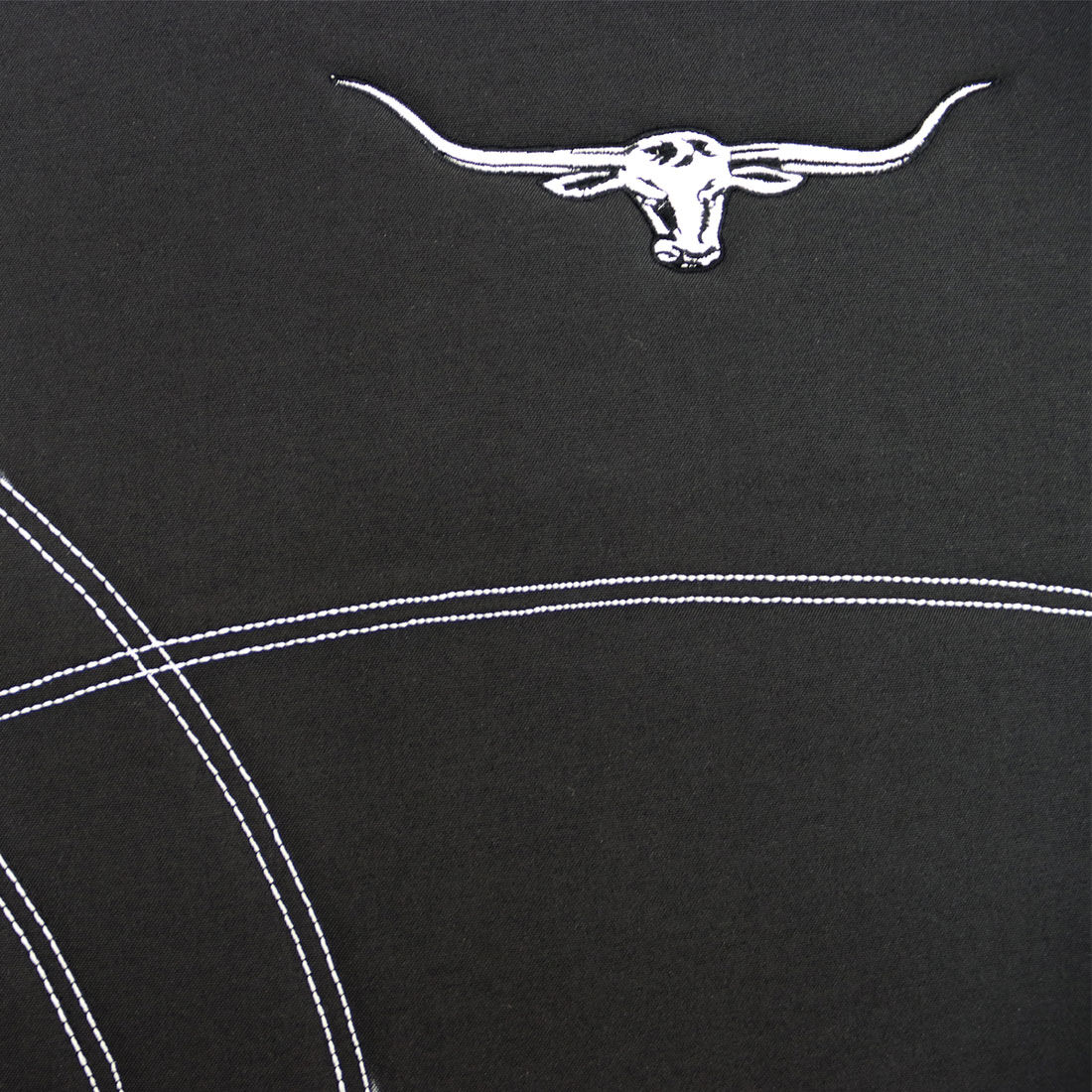 R.M.Williams Canvas Seat Cover Black Adjustable Headrests Size 30 Front Pair Airbag Compatible, , scanz_hi-res