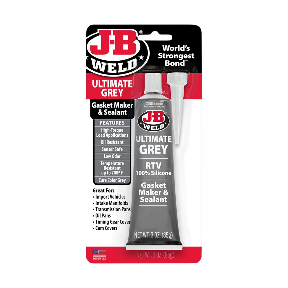 JB Weld Ultimate Grey RTV Gasket Maker and Sealant 85g - 32329, , scanz_hi-res
