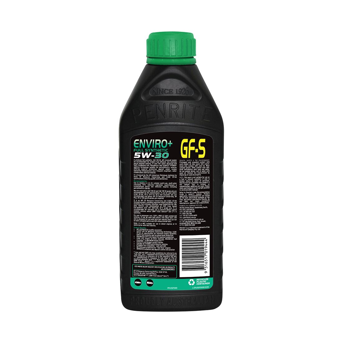 Penrite Enviro+ GF-S Engine Oil - 5W-30 1 Litre, , scanz_hi-res