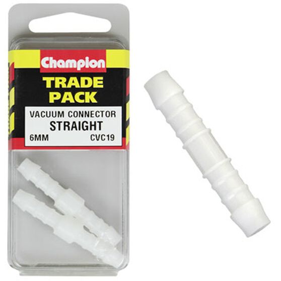 Champion Straight Connector - 6mm, Trade Pack, , scanz_hi-res