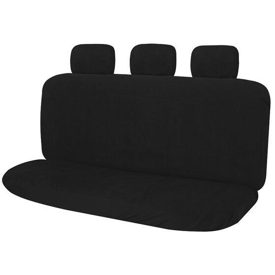 Suede Velour Car Seat Cover - Black, Adjustable Headrests, Size 06, Rear Seat, , scanz_hi-res
