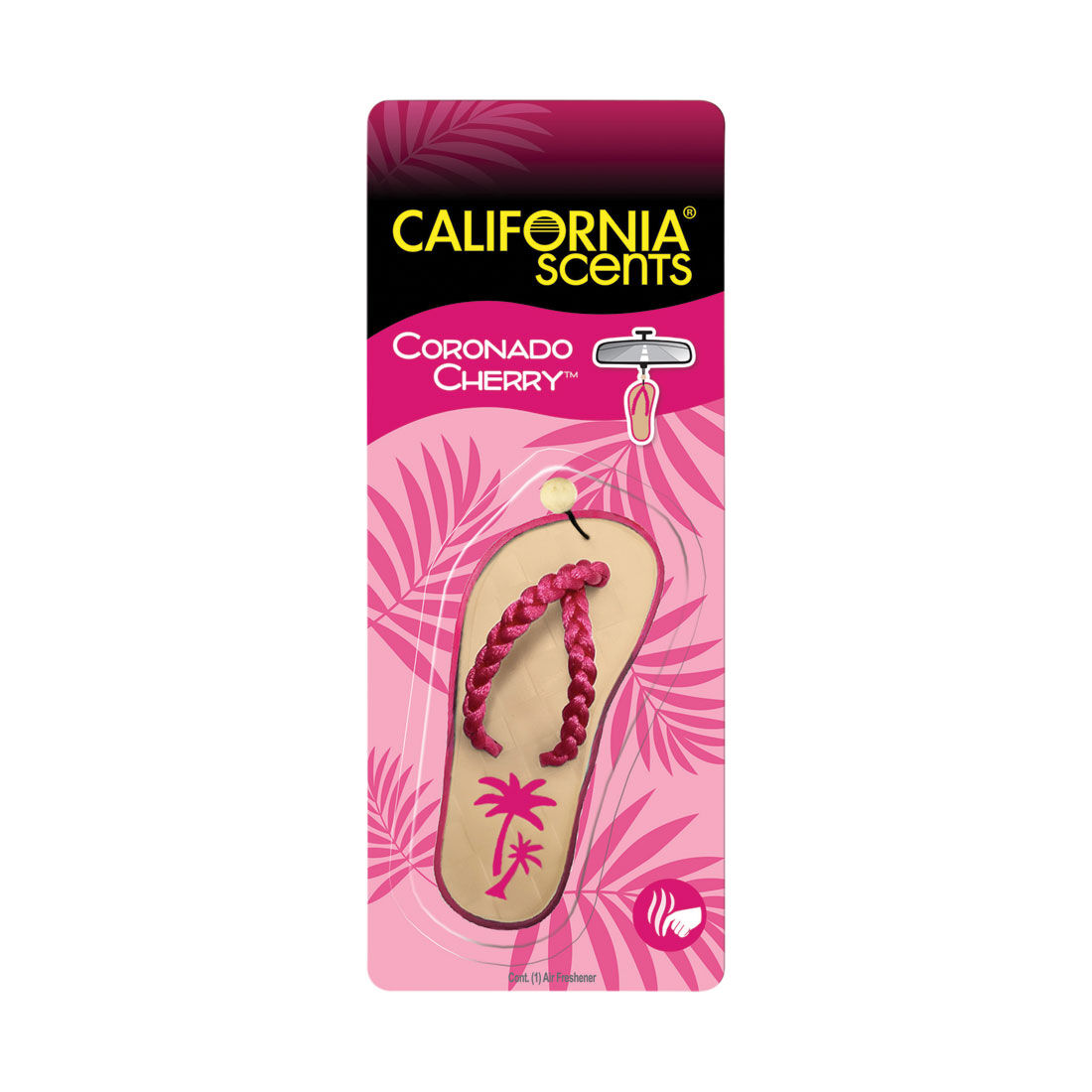 California Scents Novelty Hanging Sandal Coronado Cherry Car Air Freshener 1PK, , scanz_hi-res