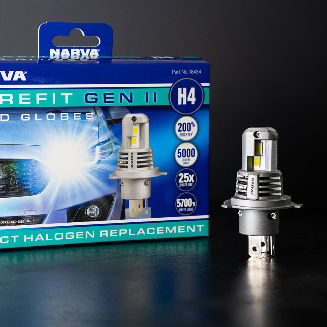 Narva Surefit LED Headlight Globes H4, , scanz_hi-res