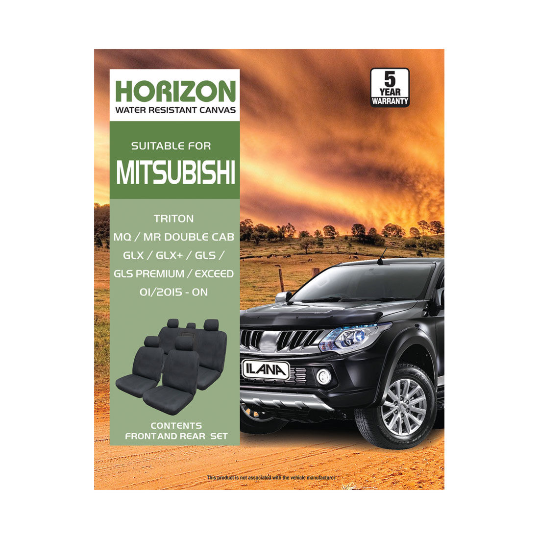 Ilana Horizon Tailor Made Pack For Mitsubishi Triton MQ Dual Cab 01/15+, , scanz_hi-res