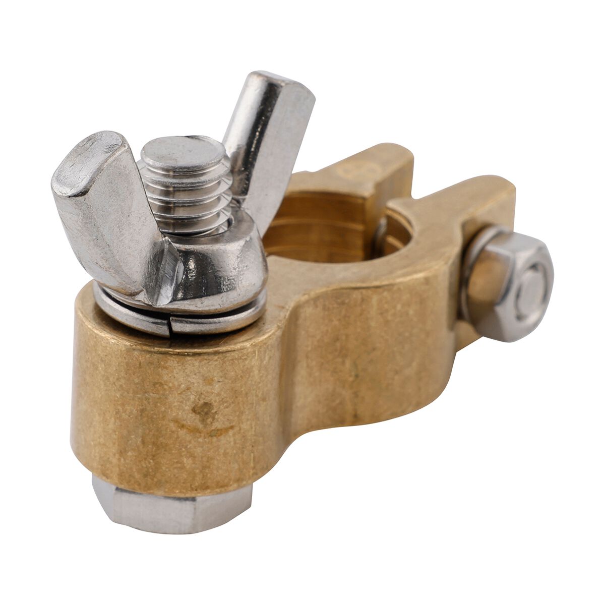 Century Battery Terminal Forged Brass Wingnut Positive, , scanz_hi-res