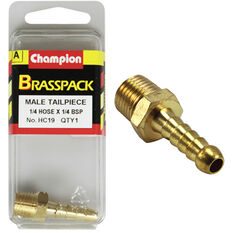 Champion Brass Pack Male Hose Barb HC19, 1/4" X 1/4", , scanz_hi-res