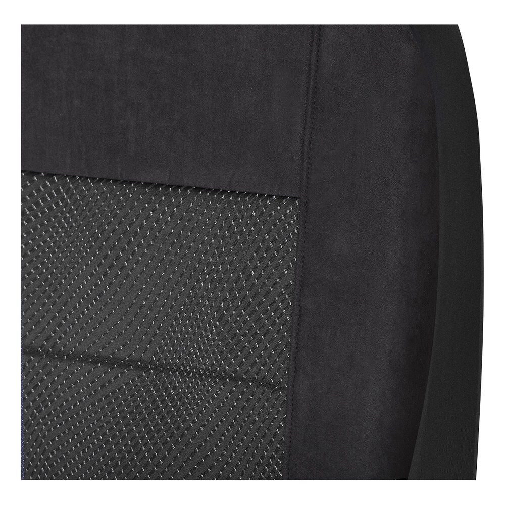 SCA Premium Jacquard and Velour Seat Covers Black Rear Seat Size