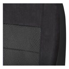 SCA Premium Jacquard and Velour Seat Covers Black Rear Seat Size Adjustable Zips 06H, , scanz_hi-res