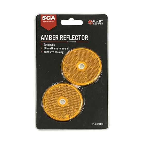 SCA Reflector Twin Pack Round Amber 60mm, , scanz_hi-res