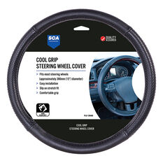 SCA Steering Wheel Cover - Cool Grip, Black, 380mm diameter, , scanz_hi-res