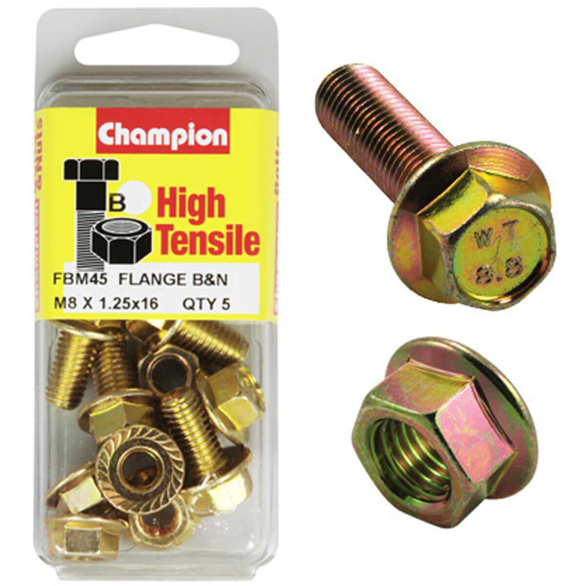 Champion Flange Bolts FBM45 M8x16, , scanz_hi-res
