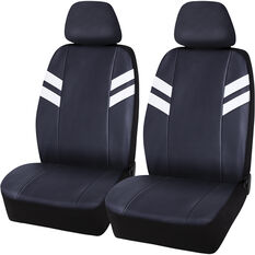SCA Stripe 9 Piece Seat Cover Pack - Black/White, , scanz_hi-res