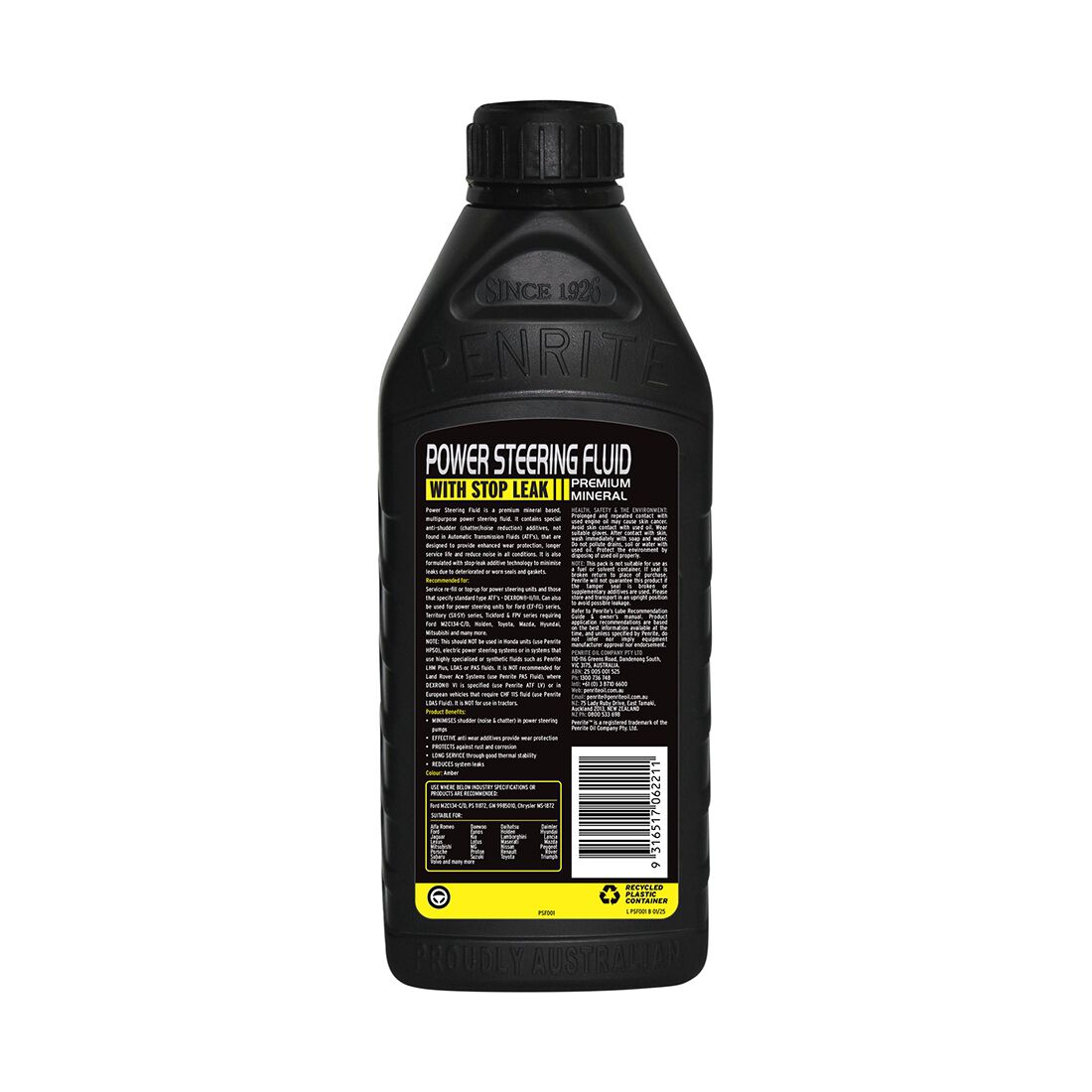 Power Steering Fluid & Stop Leak - 1 Litre, , scanz_hi-res