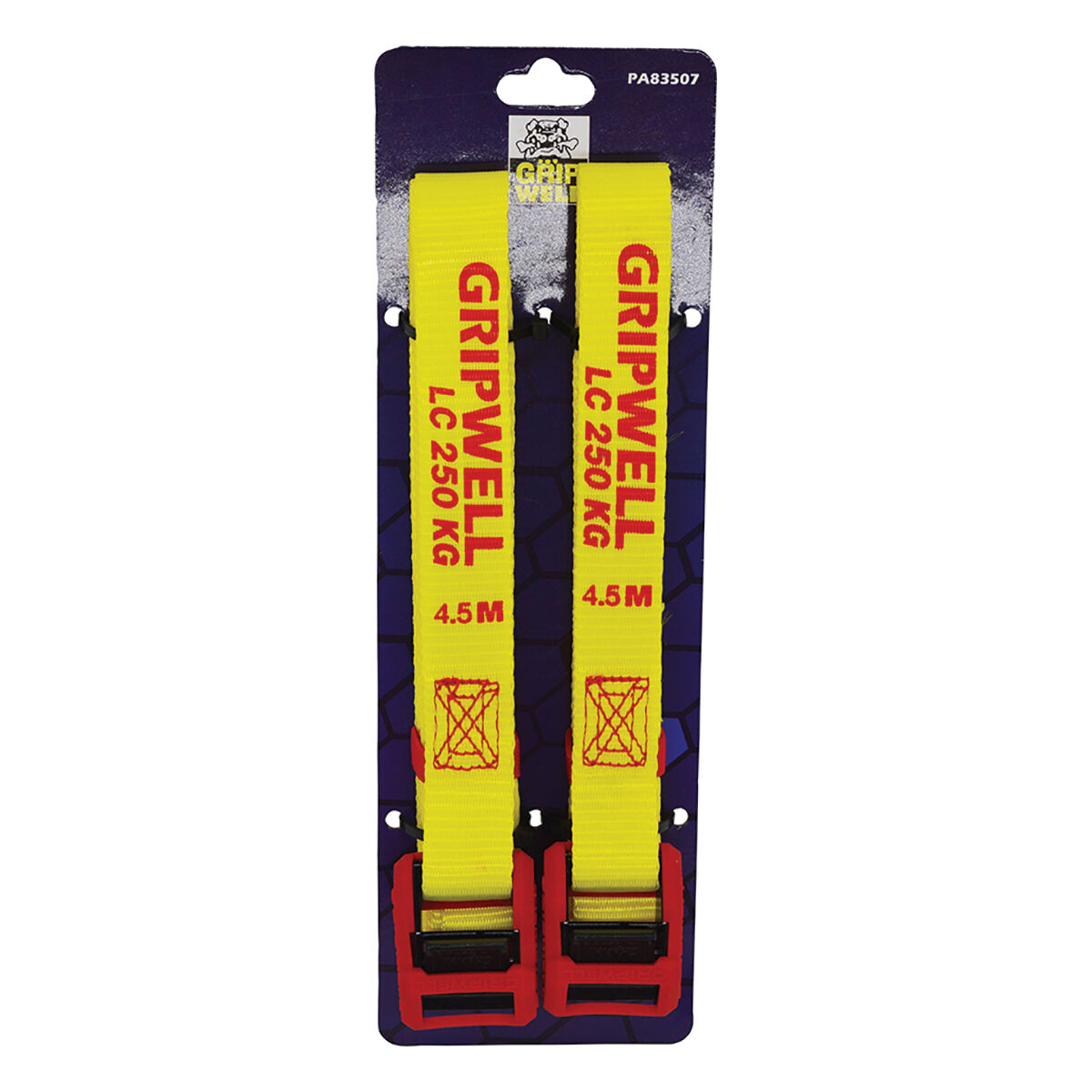 Gripwell Cambuckle Tie Down PVC Cover 4.5m 250kg 2 Pack Supercheap