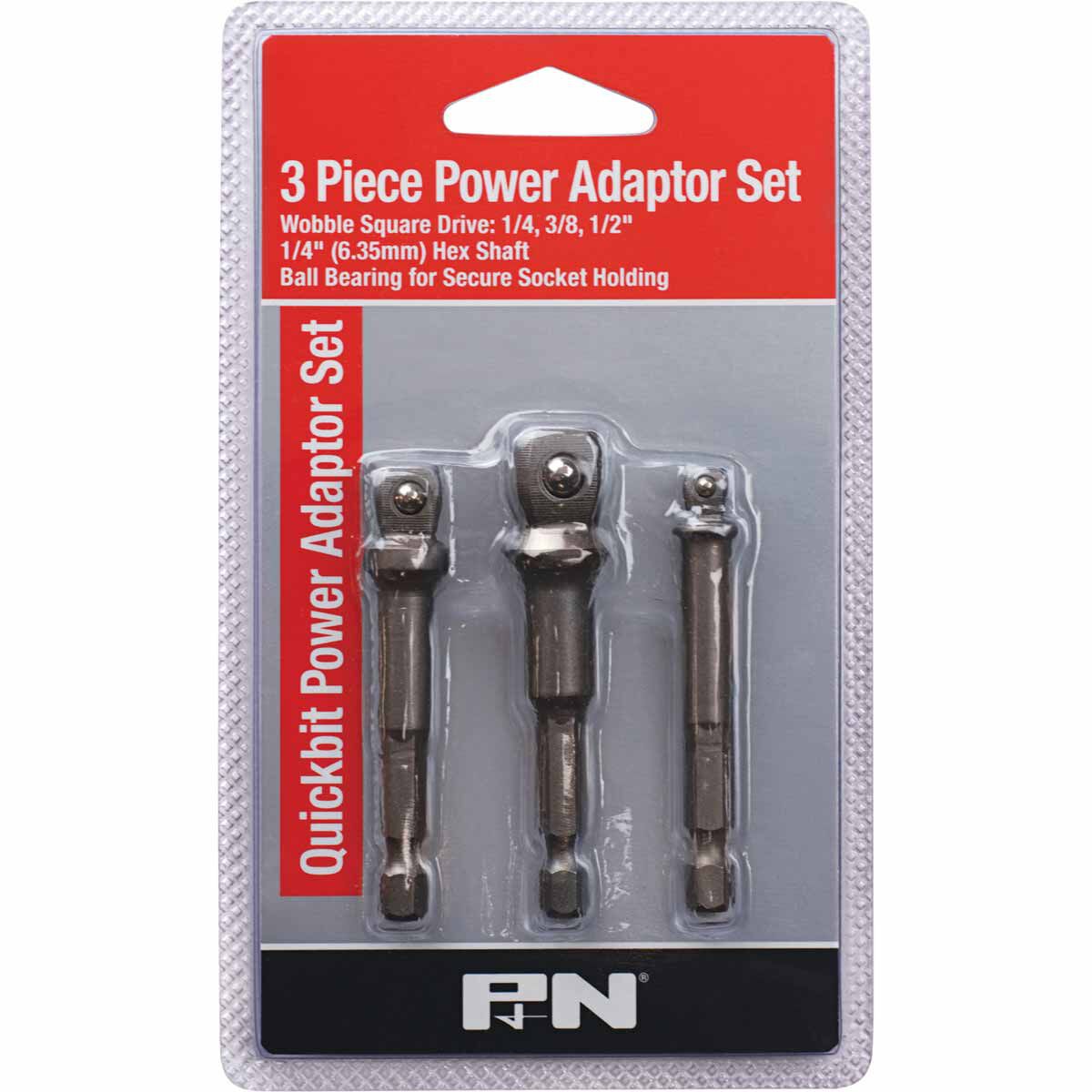 P&N Workshop Quickbit Power Adaptor Set 3 Piece, , scanz_hi-res