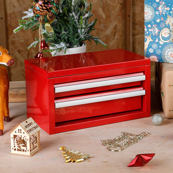 ToolPRO Mini Tool Chest 2 Drawer Red, , scanz_hi-res