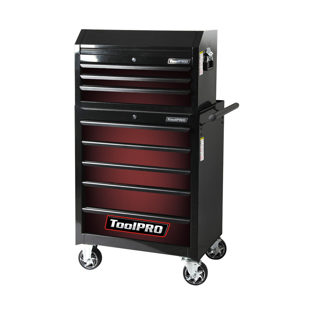 ToolPRO Tool Cabinet Magnetic Fascia Set - Red Carbon Fibre, Suits 26" Chest & 27" Cabinet, , scanz_hi-res