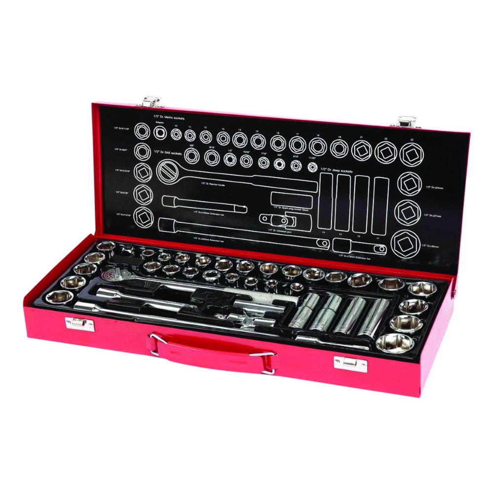 SCA Socket Set 1/2" Drive Metric/SAE 41 Piece Supercheap Auto New Zealand