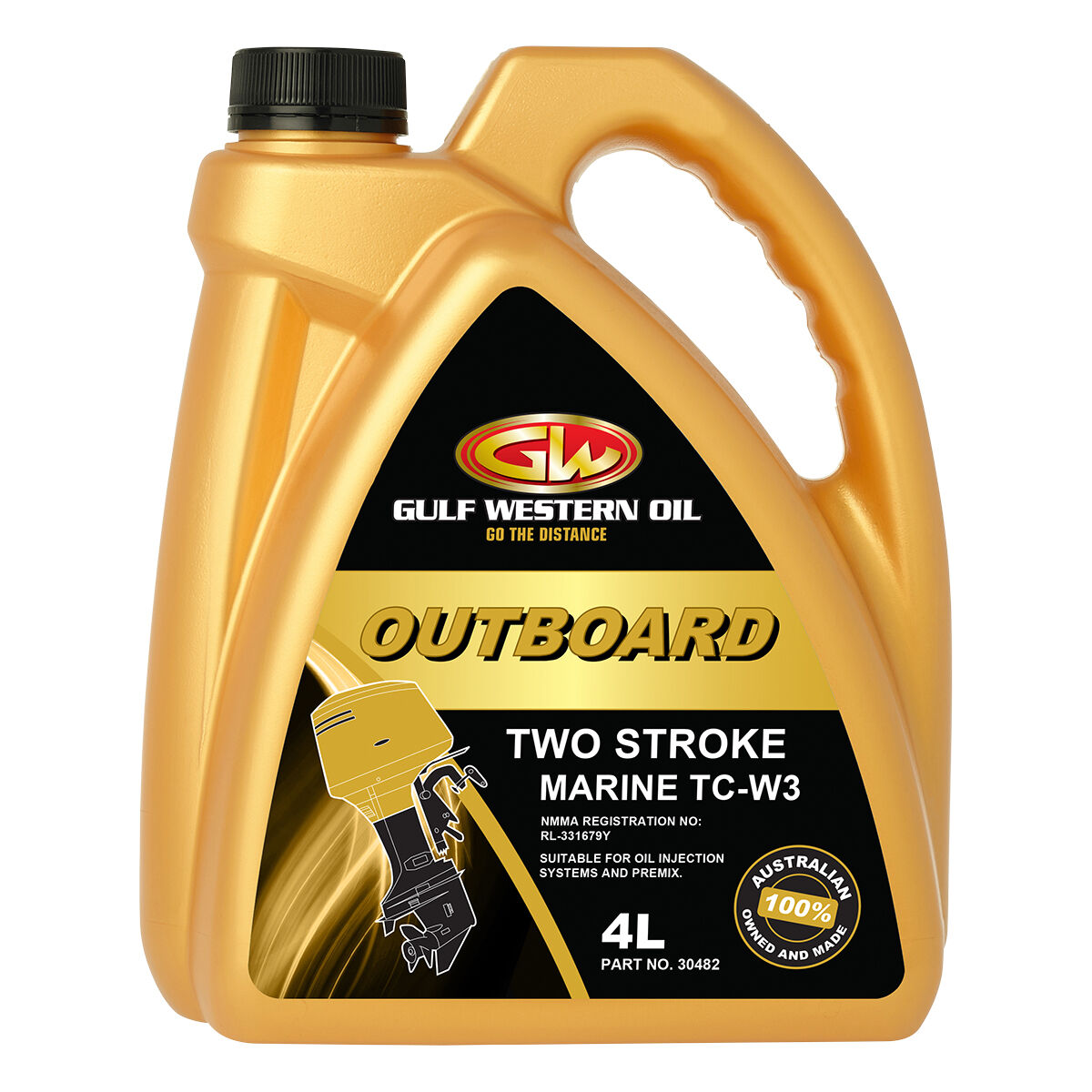 Gulf Western Outboard Oil - 2 Stroke, 4 Litre | Supercheap