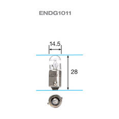 ENDURALIGHT Automotive Globes - Dash/ Numberplate T8.5MM 12V, 4W, BA9S, , scanz_hi-res