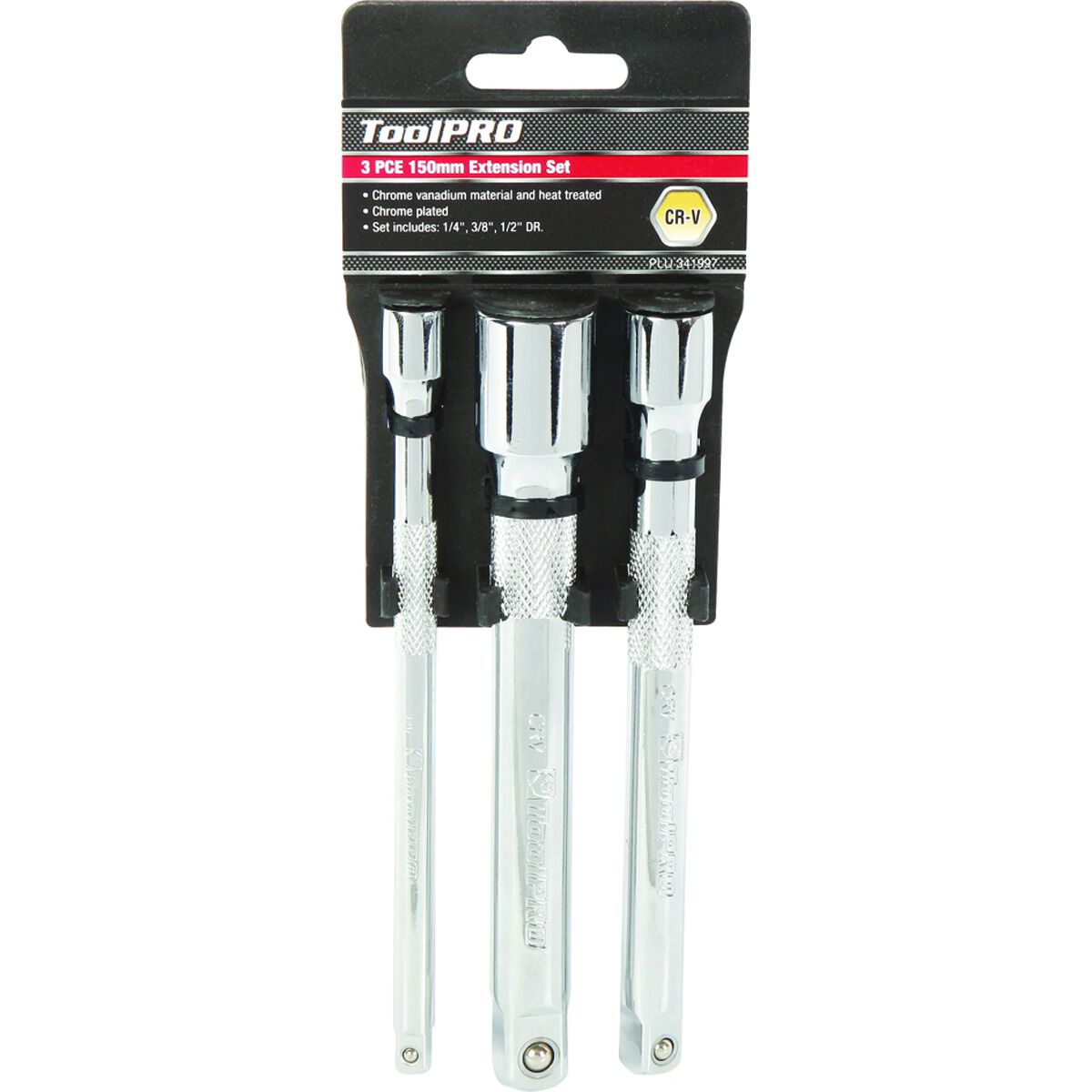 ToolPRO Extension Bar Set 150mm 1/4" 3/8" & 1/2" Drive 3 Piece, , scanz_hi-res