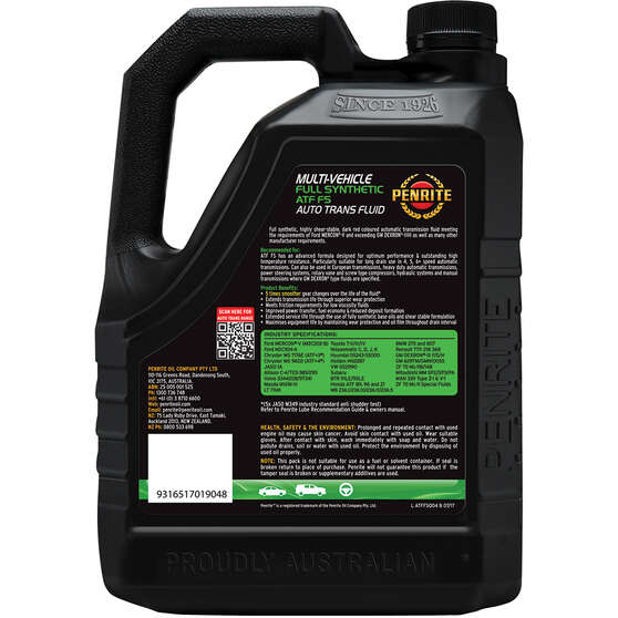 Penrite Automatic Transmission Fluid - FS, 4 Litre, , scanz_hi-res
