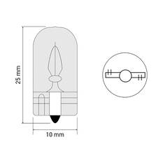 SCA Incandescent Globe - T10 12V 3W - 2 Pack, , scanz_hi-res