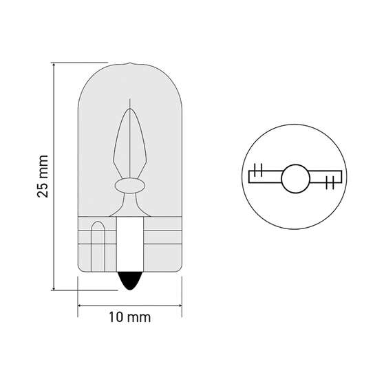 SCA Incandescent Globe - T10 12V 3W - 2 Pack, , scanz_hi-res