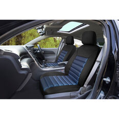 SCA Memory Foam Seat Cover - Blue Adjustable Headrests Front Pair Size 30, , scanz_hi-res