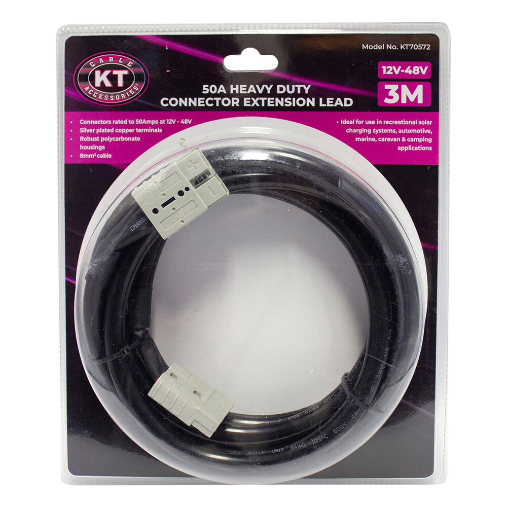 KT Cables 50 AMP Heavy Duty Connector 3m Extension Supercheap Auto