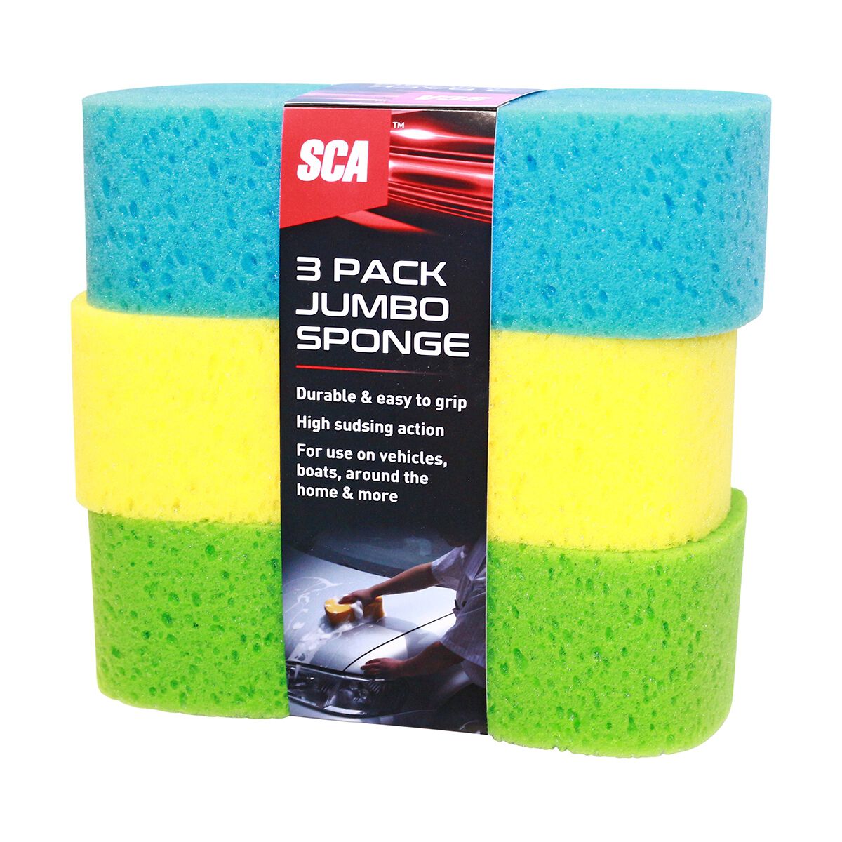 SCA Coloured Jumbo Sponge 3 Pack, , scanz_hi-res