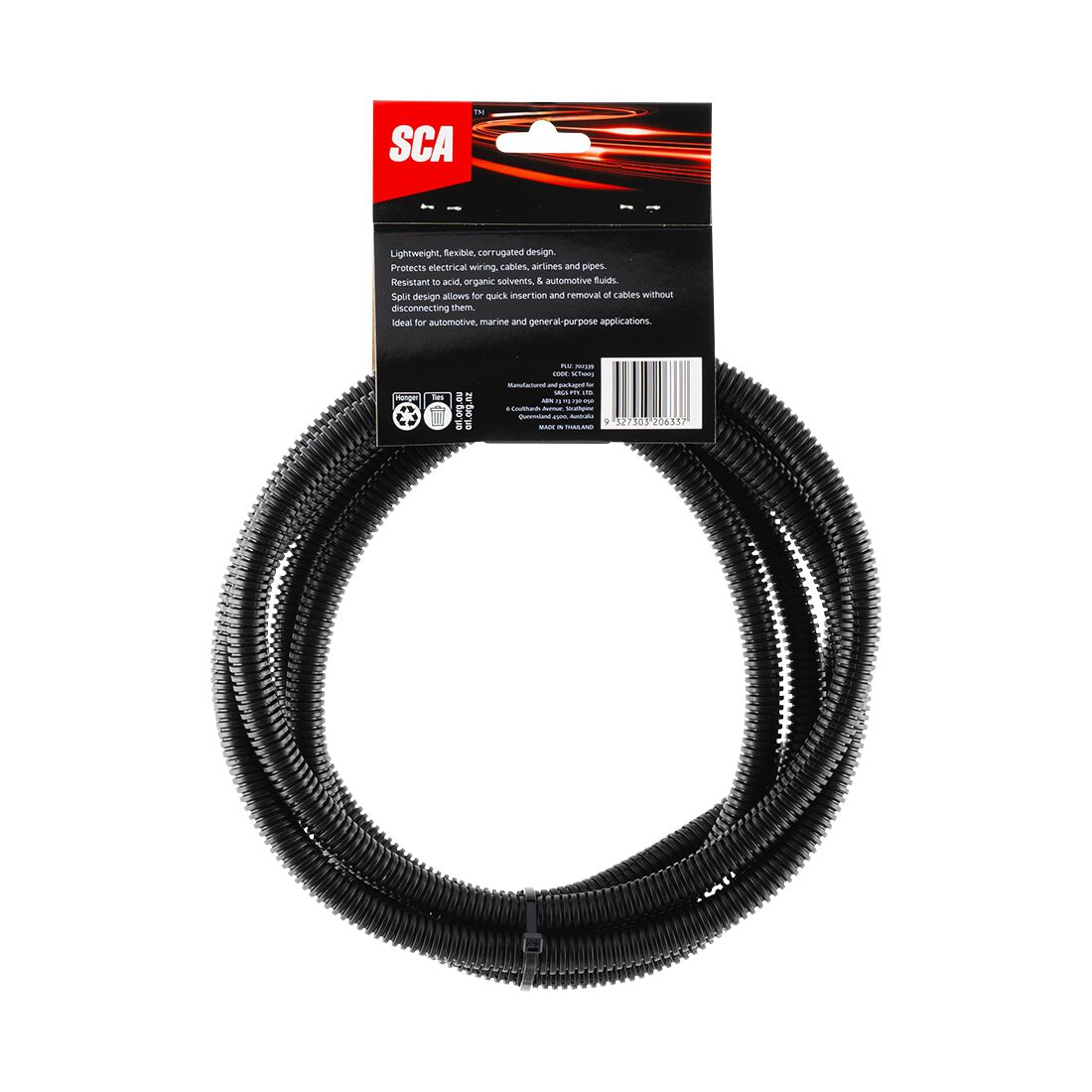 SCA Corrugated Split Tubing - 9.6mm x 3m, , scanz_hi-res