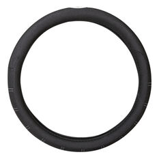 Dickies Polyester OG Black/White Logo Steering Wheel Cover Black 380mm Diameter, , scanz_hi-res