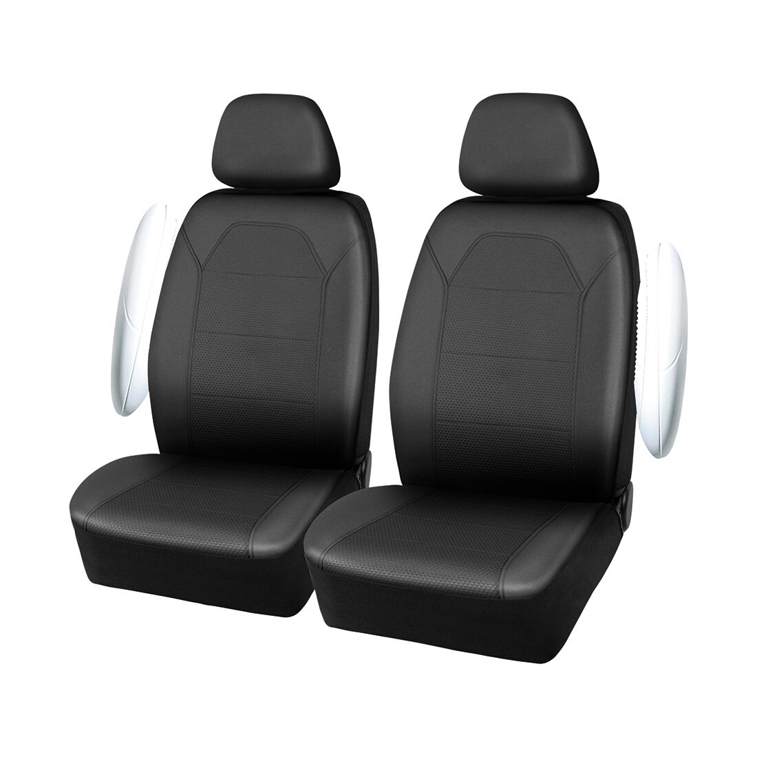 SCA Jacquard Embossed Dot Seat Covers Black, Adjustable Headrests, Airbag Compatible, Size 30A, , scanz_hi-res