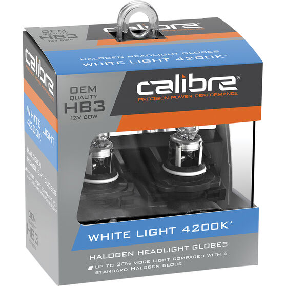 Calibre White Light 4200K Headlight Globes - HB3, 12V 60W, CA4200HB3, , scanz_hi-res