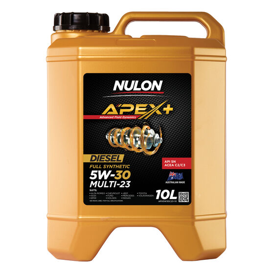 Nulon Full Synthetic Apex+ Multi 23 Engine Oil 5W-30 10 Litre, , scanz_hi-res