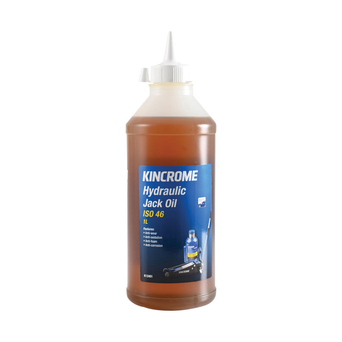 Kincrome Hydraulic Jack Oil ISO 46 1 Litre, , scanz_hi-res