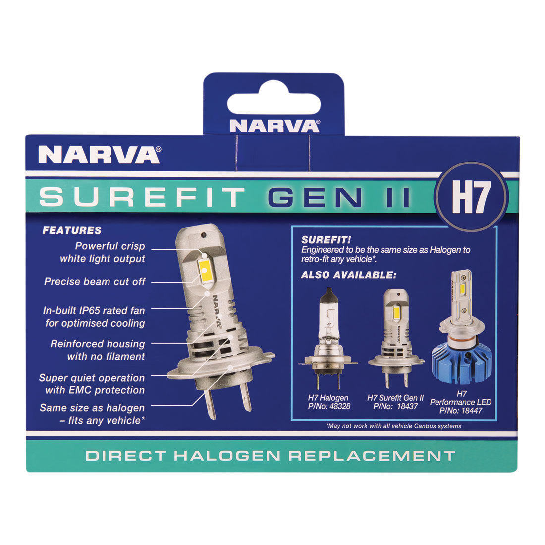 Narva Surefit LED Headlight Globes H7, , scanz_hi-res