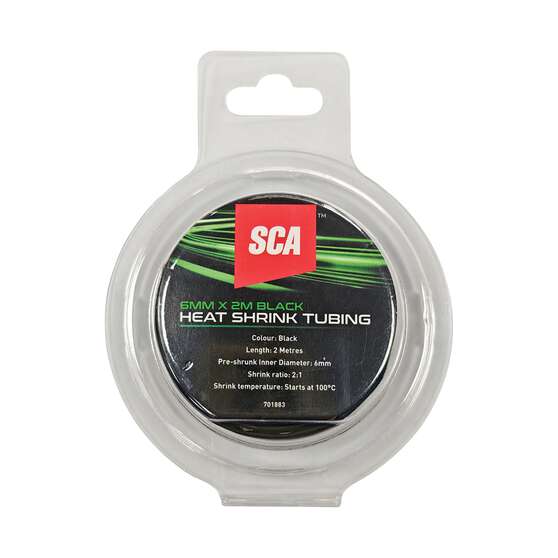 SCA Heat Shrink Tubing 6mm x 2m - Black, , scanz_hi-res