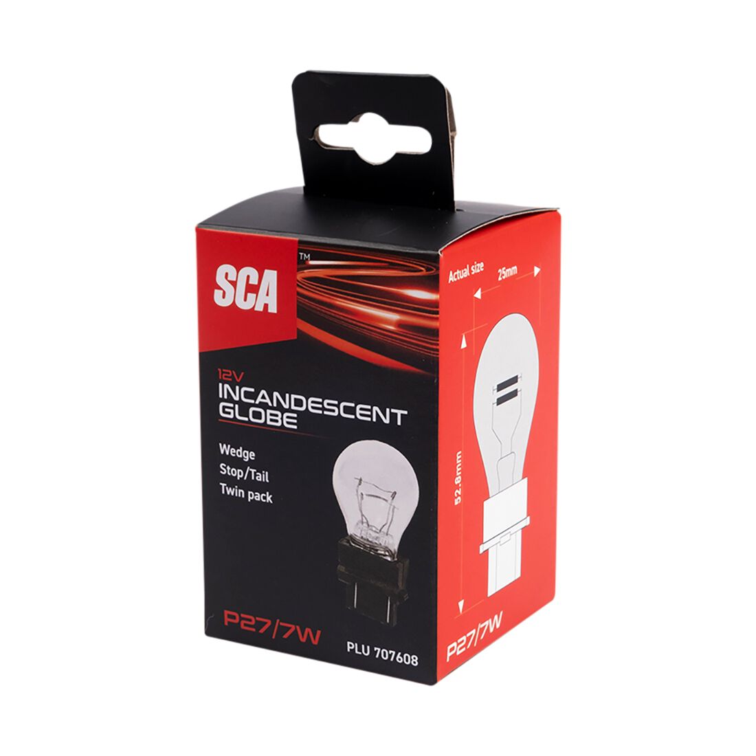 SCA Incandescent Globe - PY27 12V 27/7W - 2 Pack, , scanz_hi-res