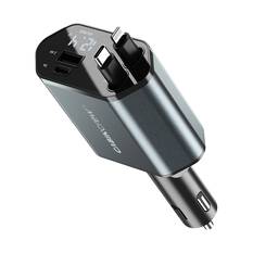 Cabin Crew 12V 55W 4 Port with Built-in Cables In-Car Fast Charger, , scanz_hi-res