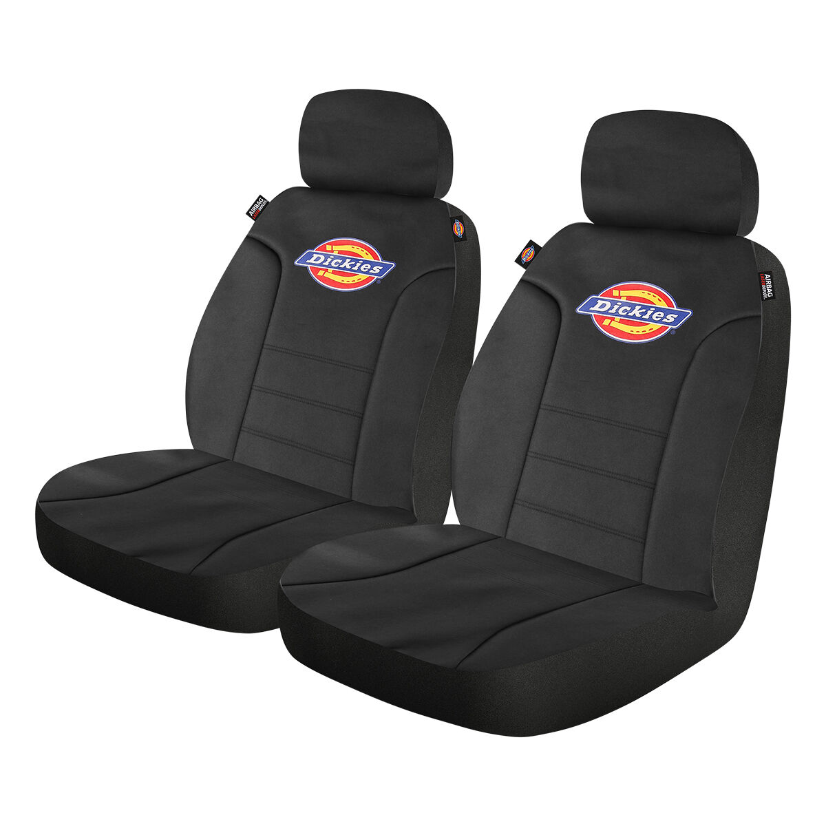 Dickies Polyester OG Logo Seat Covers Black Adjustable Headrests Airbag Compatible Supercheap Auto New Zealand