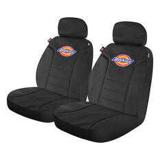 Dickies Polyester OG Logo Seat Covers Black Adjustable Headrests Airbag Compatible, , scanz_hi-res
