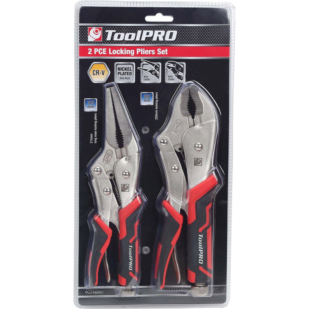 ToolPRO Large Locking Plier Set 2 Pieces Supercheap Auto New Zealand