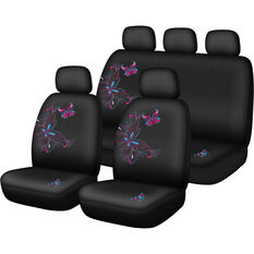 SCA Butterfly Seat Cover Pack - Pink and Blue Adjustable Headrests Size 30 and 06H Airbag Compatible, , scanz_hi-res